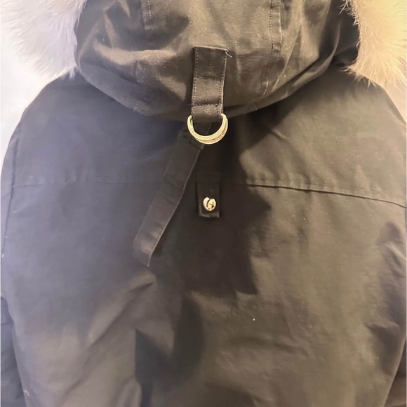 Women's Black Jacket with Fur Trim - Picture 3 of 9